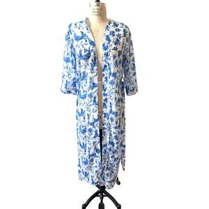 VerdeLimon Blue Animal Print Women’s Cover-up Robe